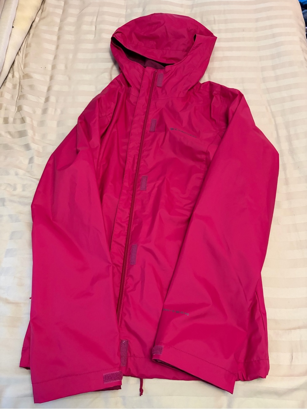 Women’s Waterproof Columbia Hooded Jacket - Bright Pink